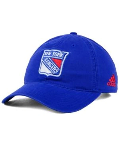 Shop Adidas Originals Adidas New York Rangers Core Slouch Cap In Blue