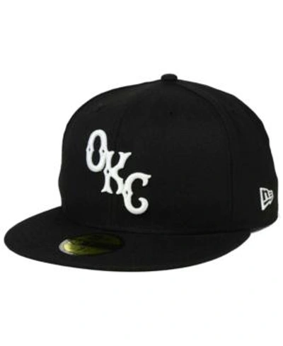 Shop New Era Oklahoma City Dodgers Black And White 59fifty Fitted Cap