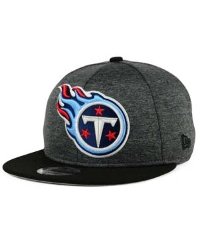 Shop New Era Tennessee Titans Heather Huge 9fifty Snapback Cap In Heather Graphite/black