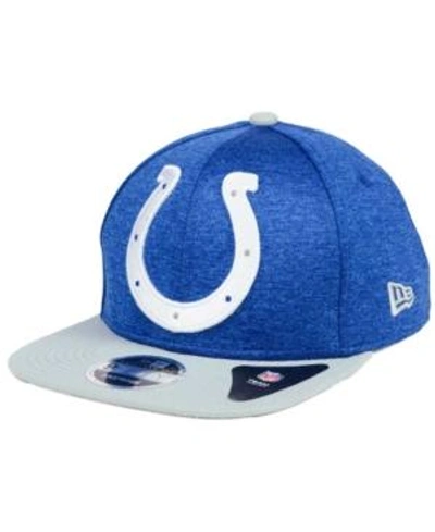 Shop New Era Indianapolis Colts Heather Huge 9fifty Snapback Cap In Royalblue/gray