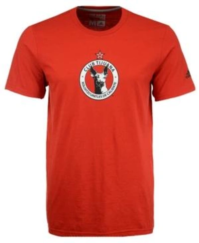 Shop Adidas Originals Adidas Men's Club Tijuana Crest T-shirt In Red