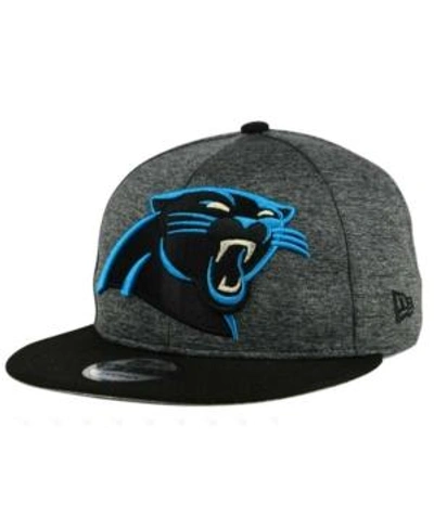 Shop New Era Carolina Panthers Heather Huge 9fifty Snapback Cap In Heather Charcoal/black
