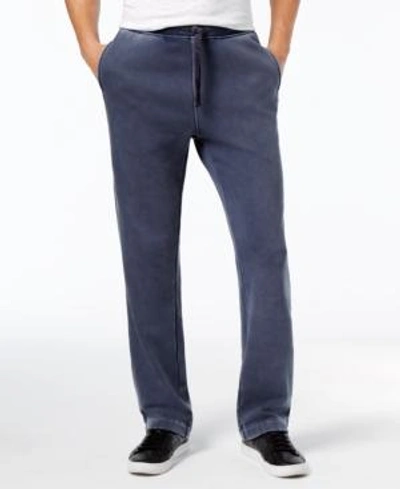 Shop Ugg Men's Wyatt Washed-fleece Pajama Pants In Navy