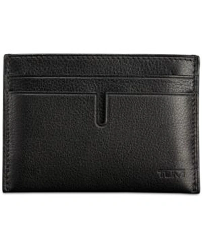 Shop Tumi Men's Slim Leather Card Case In Black Textured