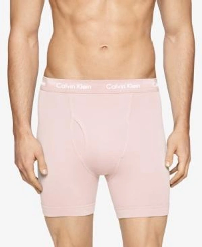Shop Calvin Klein Men's Cotton Stretch Boxer Briefs 3-pack Nu2666 In Light Pink