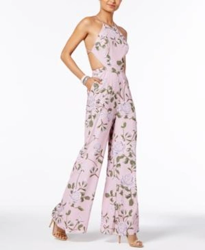 Shop Fame And Partners Freesia Halter Jumpsuit In Cast Floral