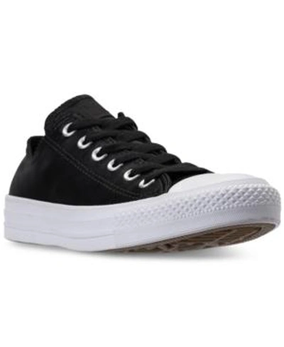 Shop Converse Women's Chuck Taylor Ox Satin Casual Sneakers From Finish Line In Black