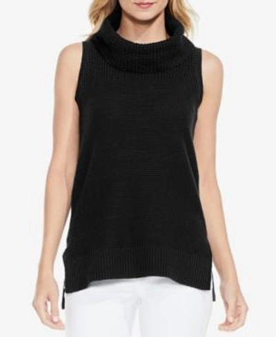 Shop Vince Camuto Two By  High-low Turtleneck Top In Rich Black