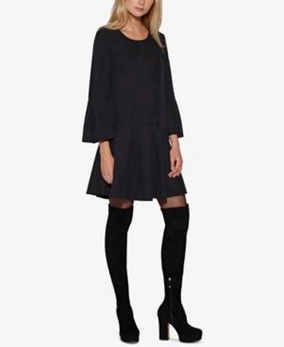 Shop Avec Les Filles Drop-waist Dress In Black