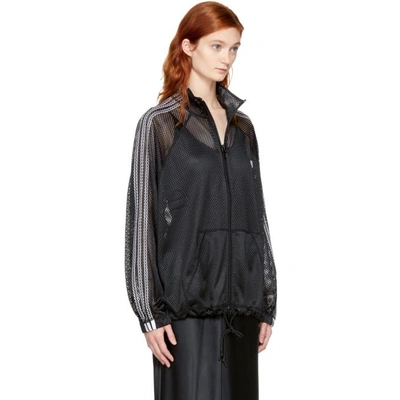 gras Sjah Spookachtig Adidas Originals By Alexander Wang Sheer Mesh Zip-up Track Jacket In Black  | ModeSens