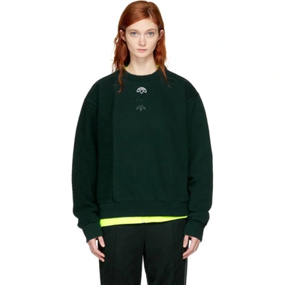 Adidas Originals By Alexander Wang Cotton-jersey Sweatshirt In Green Night | ModeSens