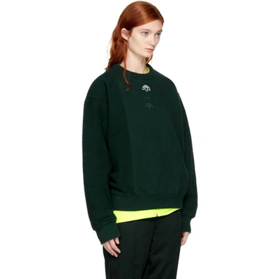 Adidas Originals By Alexander Wang Embossed Cotton-jersey Sweatshirt In  Green Night | ModeSens