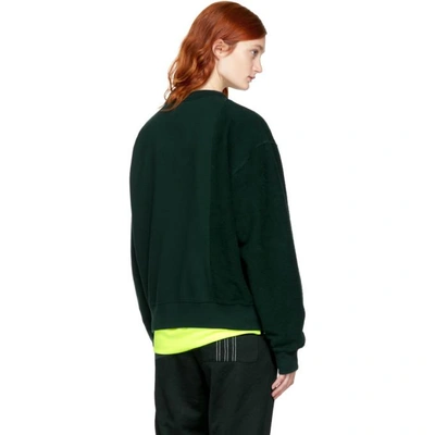 Adidas Originals By Alexander Wang Embossed Cotton-jersey Sweatshirt In  Green Night | ModeSens