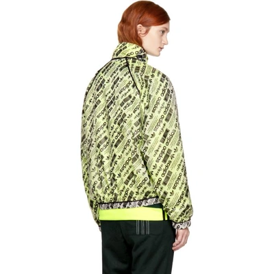 Shop Adidas Originals By Alexander Wang Reversible White & Yellow Aw Windbreaker Jacket