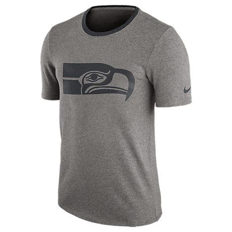 Nike Men's Seattle Seahawks Nfl Modern Ringer T-shirt, Grey | ModeSens