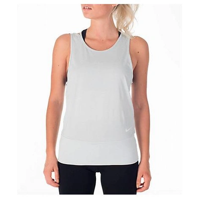 Shop Nike Women's Dry Loose Training Tank, White/grey