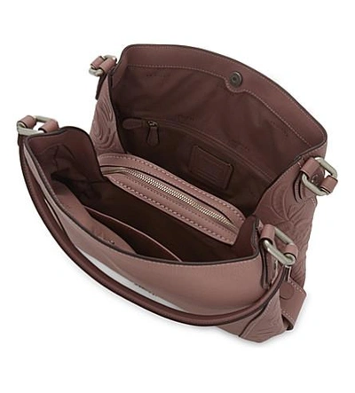 Shop Coach Edie 31 Tearose Leather Shoulder Bag In Dusty Rose