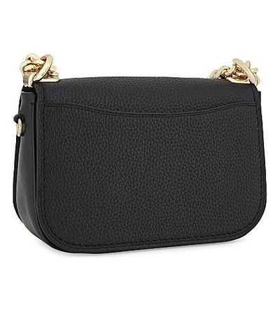 Shop Coach Swagger 20 Pebbled Leather Cross-body Bag In Black