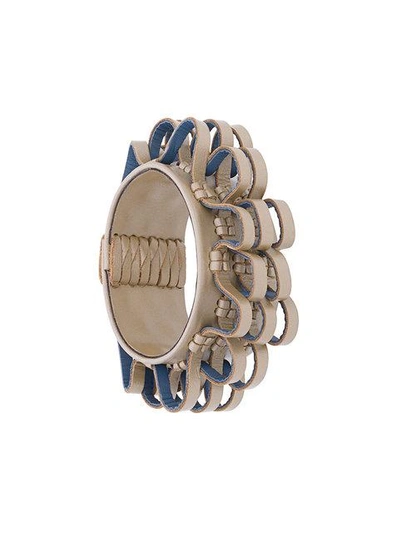 Shop Papieta Curly Loop Bracelet In Metallic