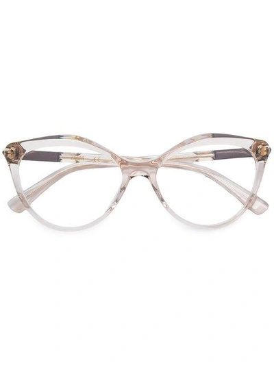 Shop Mcm Transparent Cat Eye Glasses - Neutrals