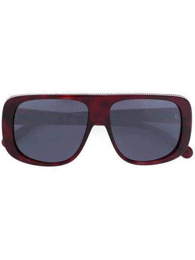 Shop Stella Mccartney Eyewear Rechteckige Sonnenbrille - Rot