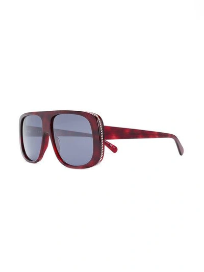 Shop Stella Mccartney Eyewear Rechteckige Sonnenbrille - Rot