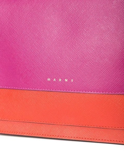 Shop Marni Colour Blocked Wrist Wallet