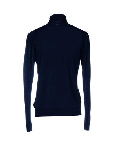 Shop Versace Turtlenecks In Dark Blue