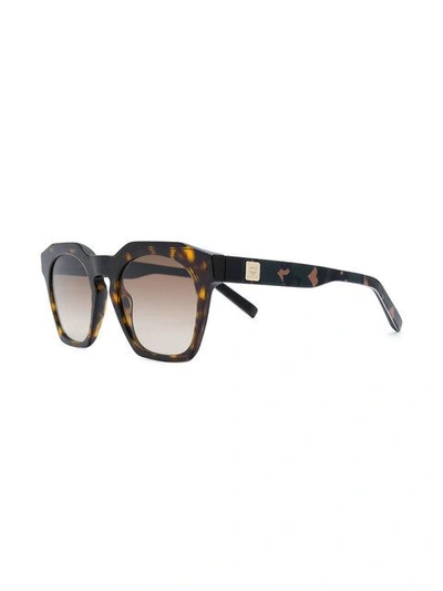 Shop Mcm Tortoiseshell Oversized Sunglasses - Brown