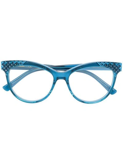 Shop Mcm Embellished Cat Eye Glasses - Blue
