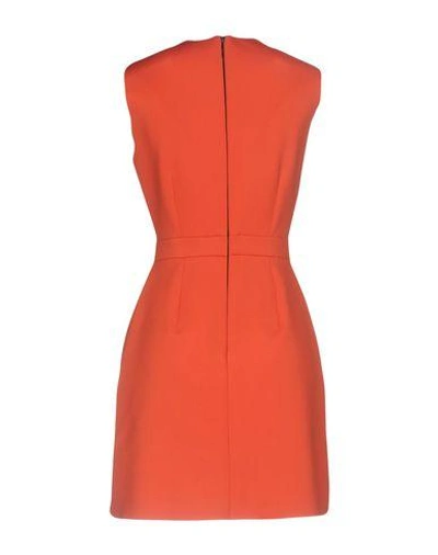 Shop Msgm Short Dress In Orange
