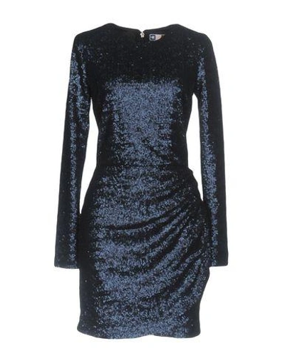Shop Msgm Evening Dress In Dark Blue