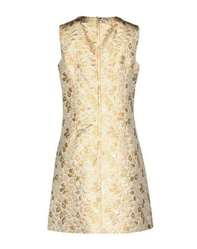 Shop Dolce & Gabbana Woman Mini Dress Gold Size 0 Acrylic, Acetate, Lurex