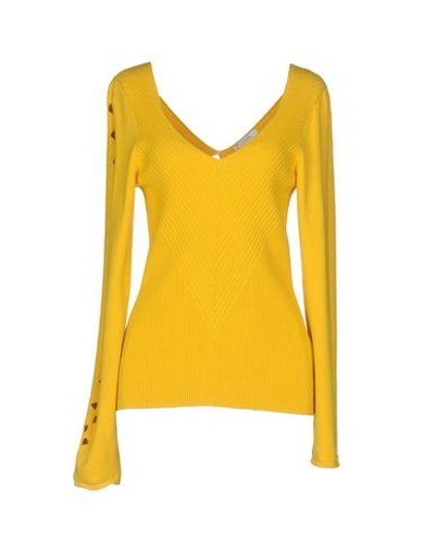 Shop Versace Sweaters In Yellow