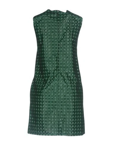 Shop Msgm Short Dress In Green
