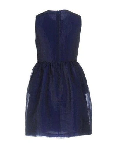 Shop Msgm Short Dress In Bright Blue