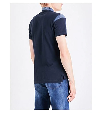 Shop Diesel T-jason Cotton-piqué Polo Shirt In Black