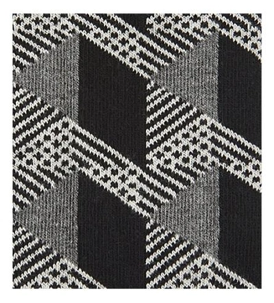 Shop Ted Baker Geo Pattern Organic Cotton-blend Socks In Black