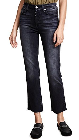 7 For All Mankind Edie With Frayed Hem In Vintage Bedford Black | ModeSens