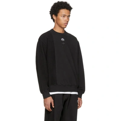 Shop Adidas Originals By Alexander Wang Black Inout Crew Ii Sweatshirt