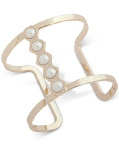 Shop Ivanka Trump Gold-tone Imitation Pearl Cuff Bracelet