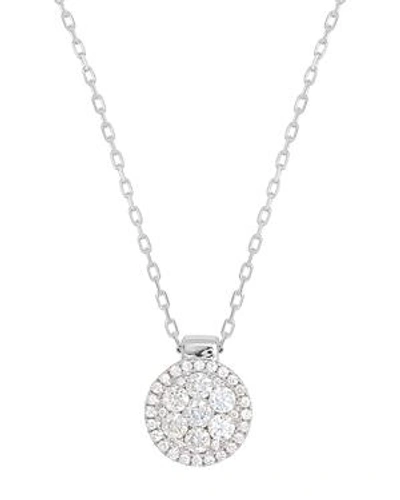 Shop Frederic Sage 18k White Gold Firenze Diamond Cluster Pendant Necklace, 16 In White/gold