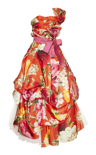 Shop Dolce & Gabbana Off The Shoulder Floral Gown