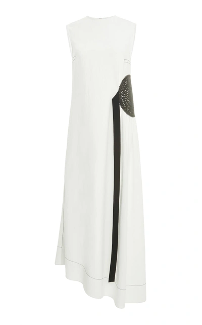 Shop Loewe Sleeveless Dress With Side Mandala In White
