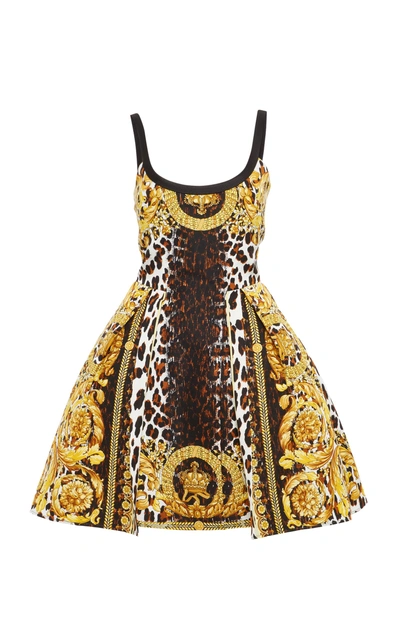 Shop Versace Flounced Printed Dress