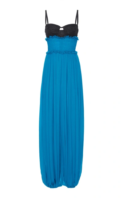 Shop Dolce & Gabbana Bra Top Jumpsuit In Blue