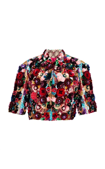 Shop Dolce & Gabbana Embellished Bolero In Multi