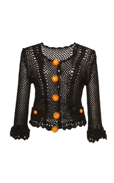 Shop Dolce & Gabbana Knitted Jacket In Black