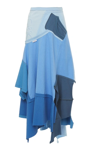 Shop Loewe Patchwork T-shirt Skirt In Blue