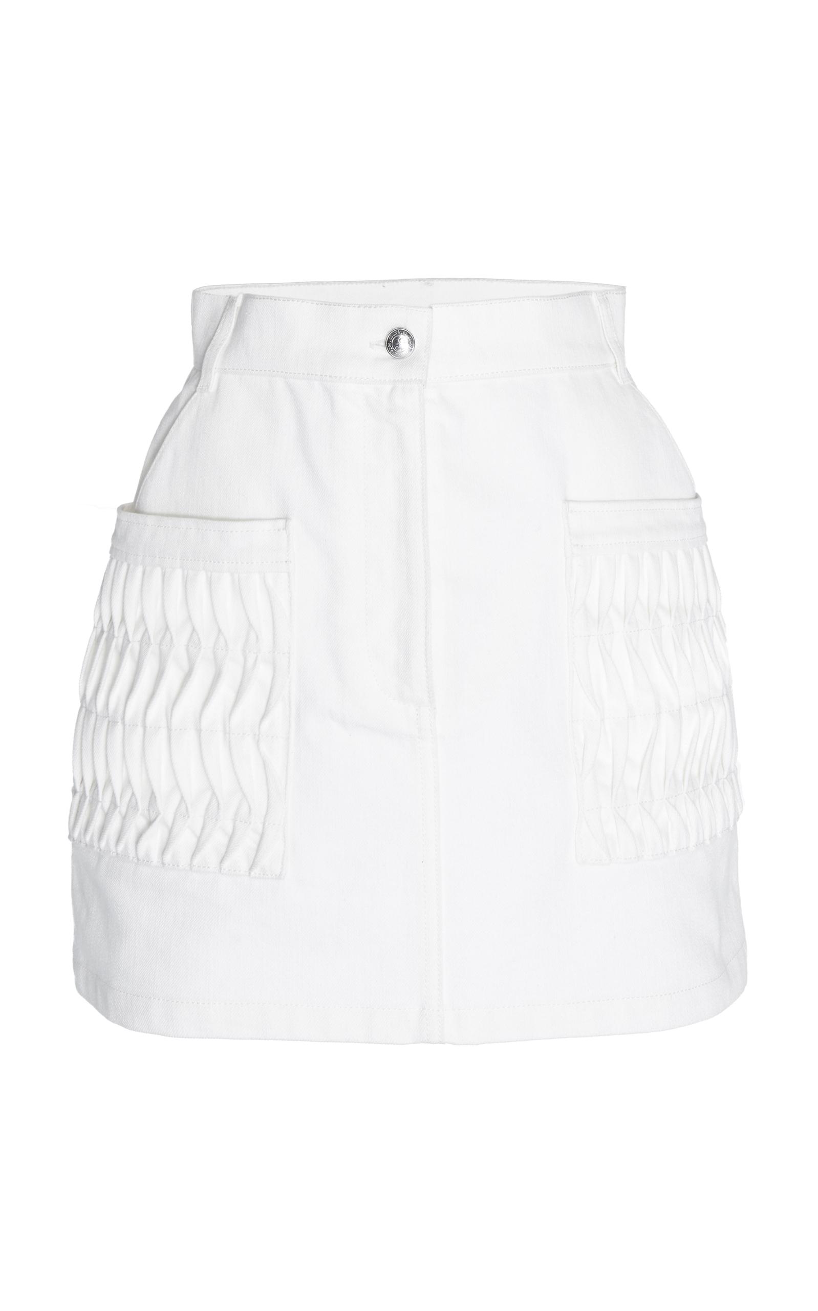 Courrges Denim Mini Skirt In White | ModeSens